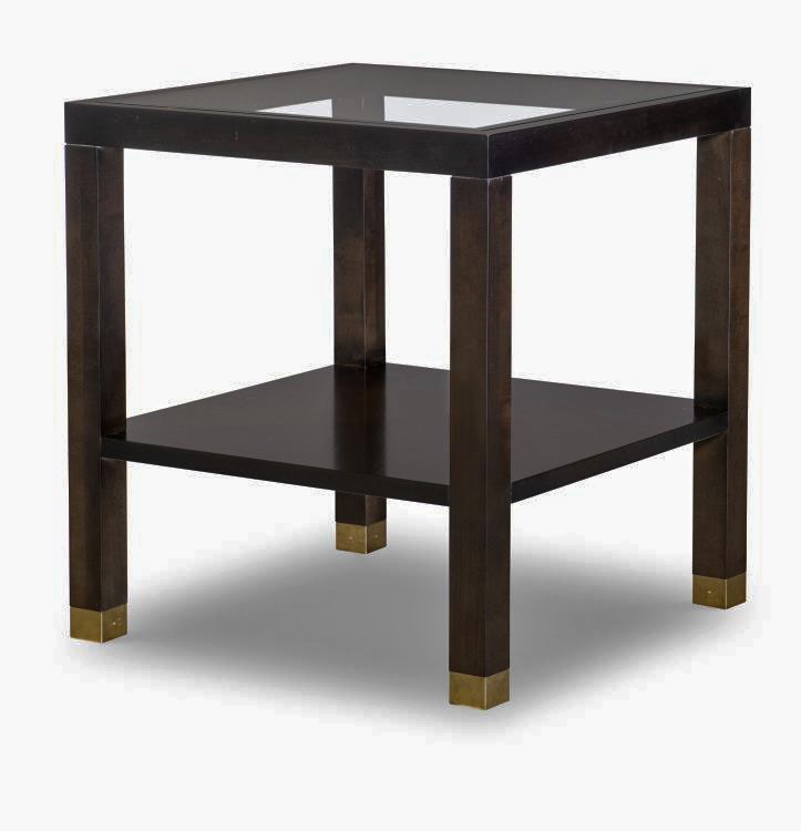 Trevor Side Table W Glass Top
